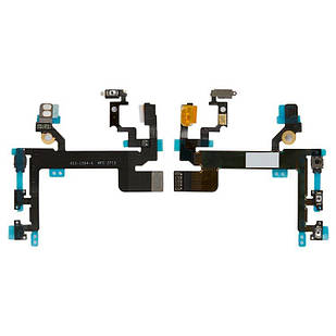 Шлейф для iPhone 5S з кнопкою включення, кнопками гучності та мікрофоном Original