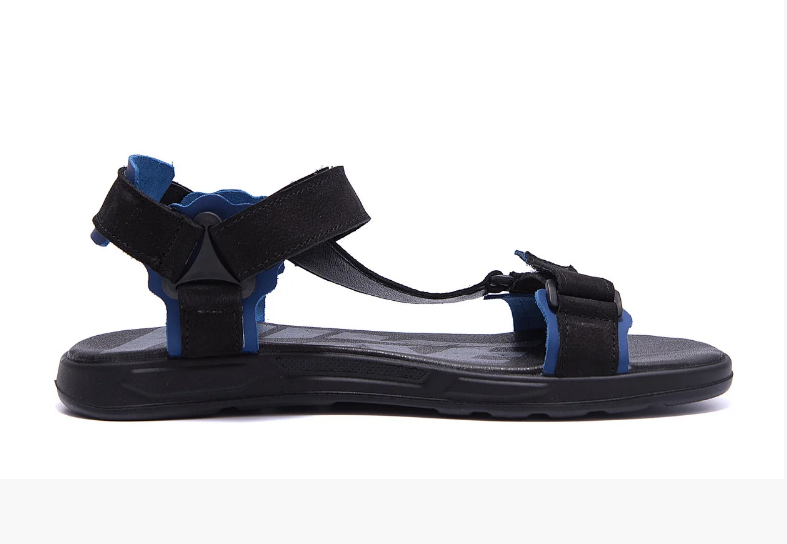 Чоловічі шкіряні сандалі Nike Track black чорні, фото 1