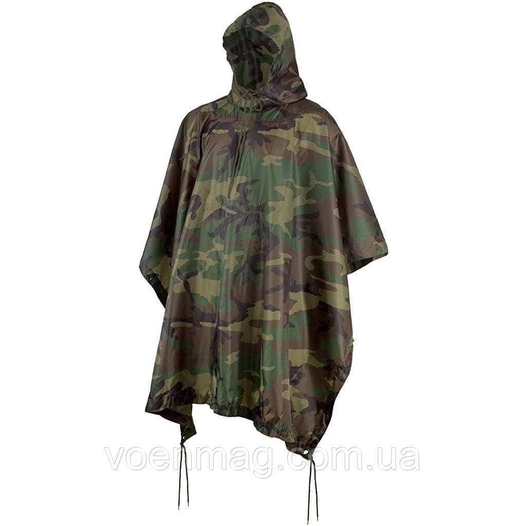 Пончо US рипстоп woodland, нове