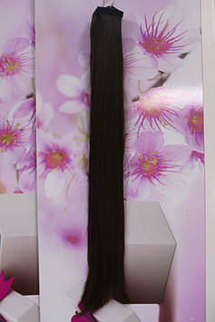 Волосы искусственные термоволокно на липучке шоколад с коричневым