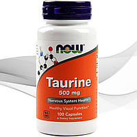 Таурин NOW Taurine 500 mg 100 caps