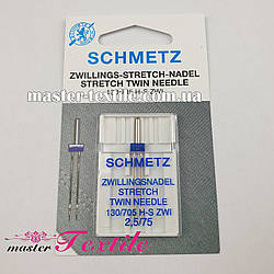 Голки Schmetz № 2.5/ 75 подвійна stretch