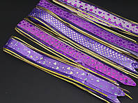 Подарочный бант-затяжка полипропиленовый для декора Цвет фиолет. 6х14 см