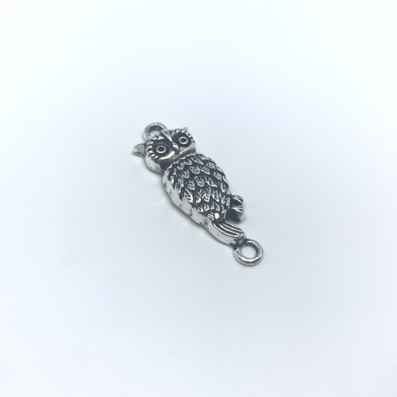 Підвіска "Сова" металева для створення браслетів колір античне срібло 31х11мм Кулон для прикрас