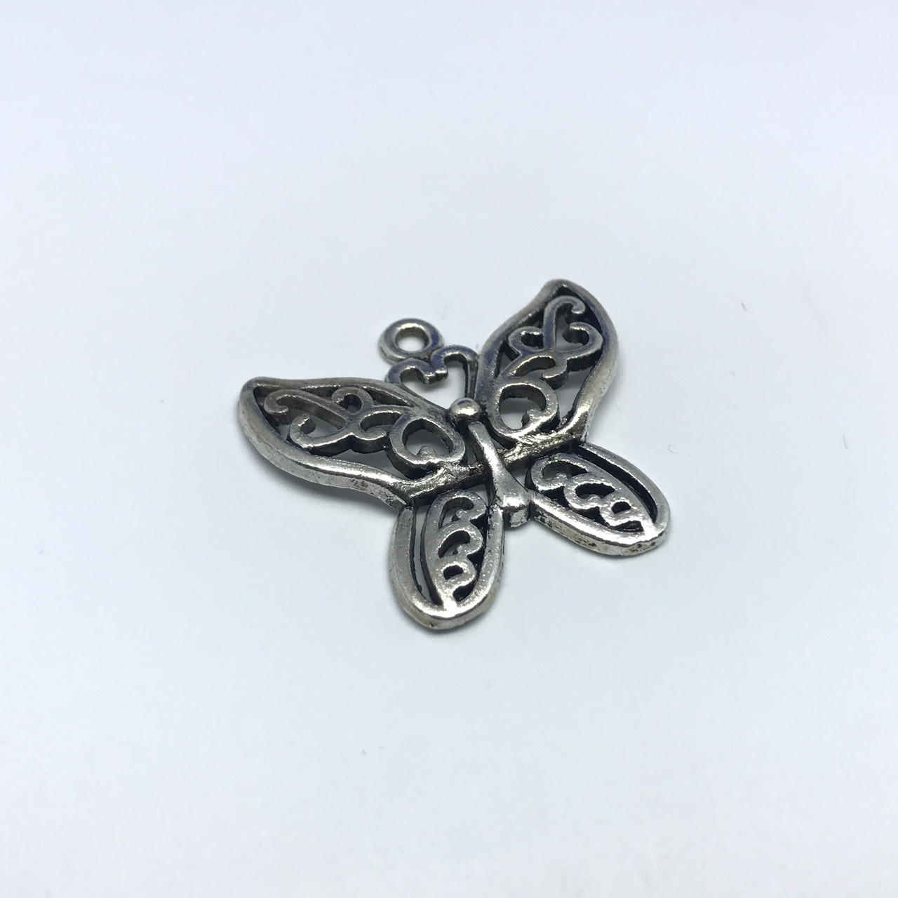 Підвіска "Метелик" металева для створення браслетів колір античне срібло 30х26мм Кулон для прикрас