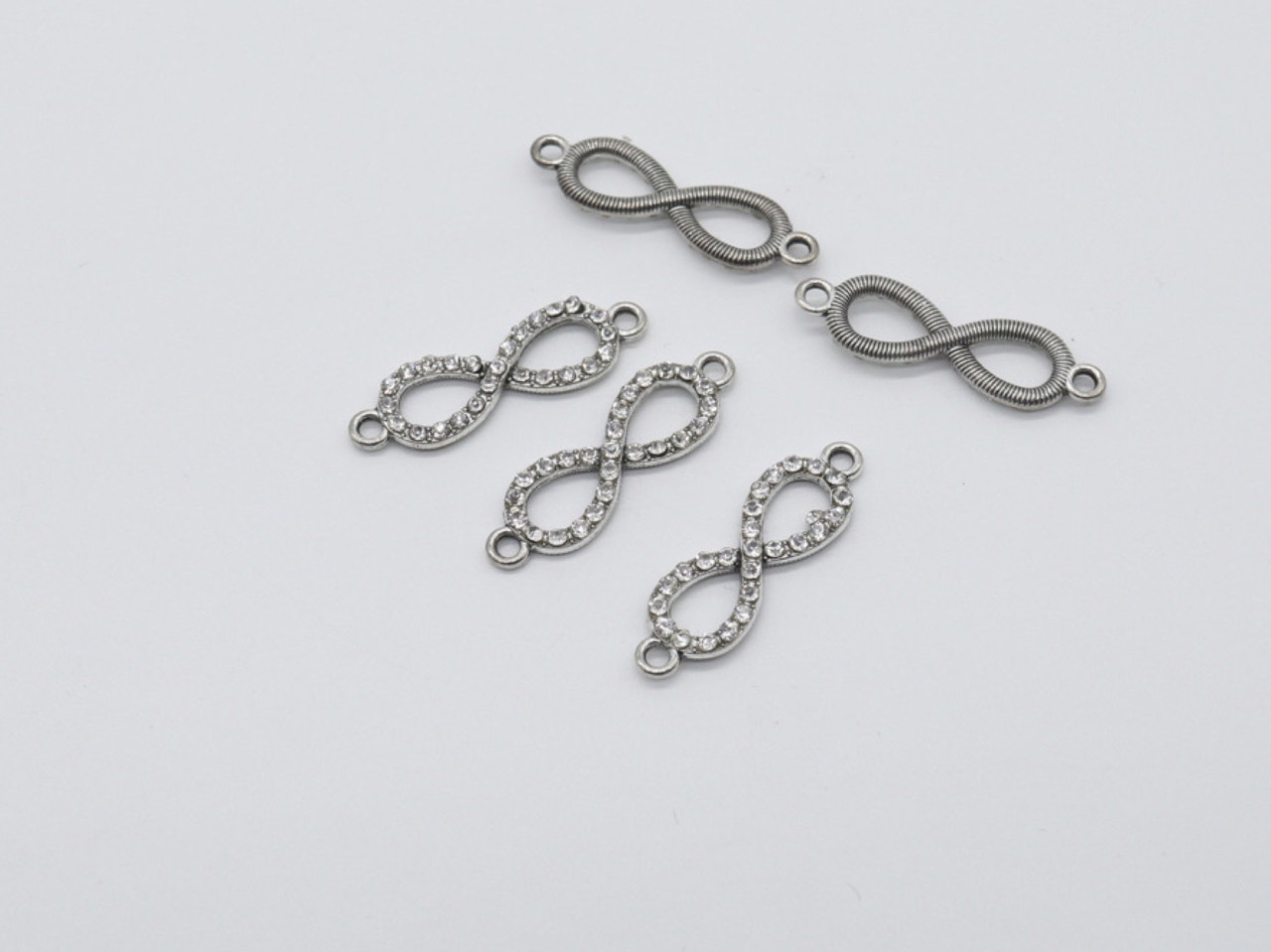 Підвіска "Нескінченність" металева для створення браслетів колір античне срібло 33мм Кулон для прикрас