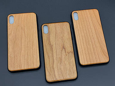 Бампер дерев'яний для смартфона iPhone XS MAX колір "вільха" під гравіювання