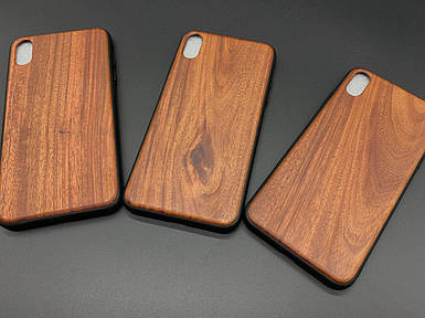 Дерев'яний чохол для смартфона iPhone XS MAX "Черешня" протиударний під гравіювання