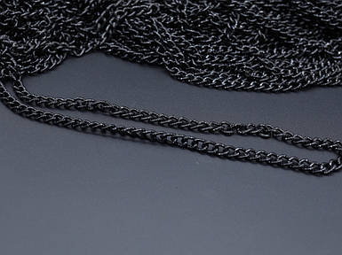 Ланцюжок для прикрас декоративний з роз'ємними ланками. Колір Чорний. 7.2 мм