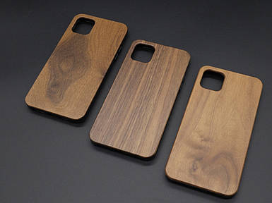 Чохол на смартфон iPhone 11 PRO MAX дерев'яний протиударний "Горіх" під гравіювання