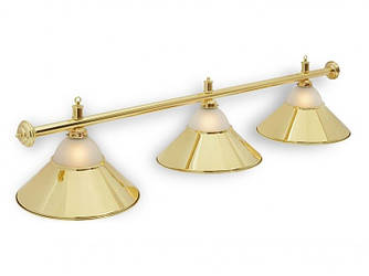 Світильник більярдний Classic Gold 3 плафони, Світильник для більярдного столу 3 плафони, Світильник в більярдну