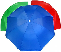 Пляжный зонт однотонный 120P 2.50 м с клапаном пластиковые спицы