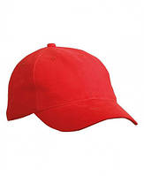 Однотонная молодежная кепка-бейсболка под принт или вышивку красная