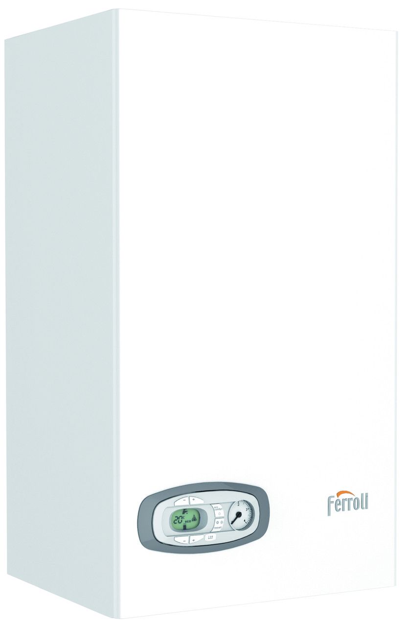 Котел газовий Ferroli Divatech D F24 NEW (2теплобм.) + труба