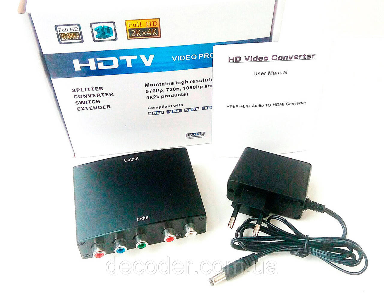 Конвертер перехідник з відео YPBPR компонент RGB в цифровий HDMI сигнал аудіо адаптер перетворювач ( YPBPR to HDMI )