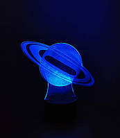 3d-світильник Сатурн, 3д-нічник, кілька підсвічувань (на пульті)