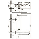 Змішувач для ванни Haiba Alaska 009 (HB0015), фото 2