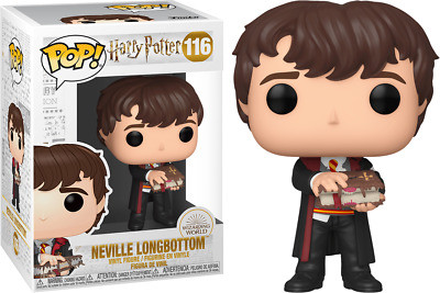 Фігурка Funko Pop Фанко Поп Гаррі Поттер Neville with Monster Book Невілл з книгою монстром 10 см HP NB 116