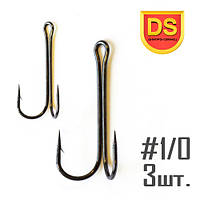 Крючок DOUBLE HOOK Long №1/0 Днипро-Свинец (3 шт.)