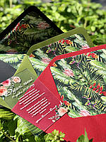 Конверт подарочный С5 с вкладышем тропические цветы