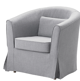 Стильне сіре крісло для відпочинку зі змінним і стійким до старіння чохлом