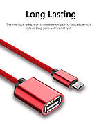 Перехідник OTG micro USB – USB host. Кабель для з'єднання пристроїв microUSB OTG адаптер F12R