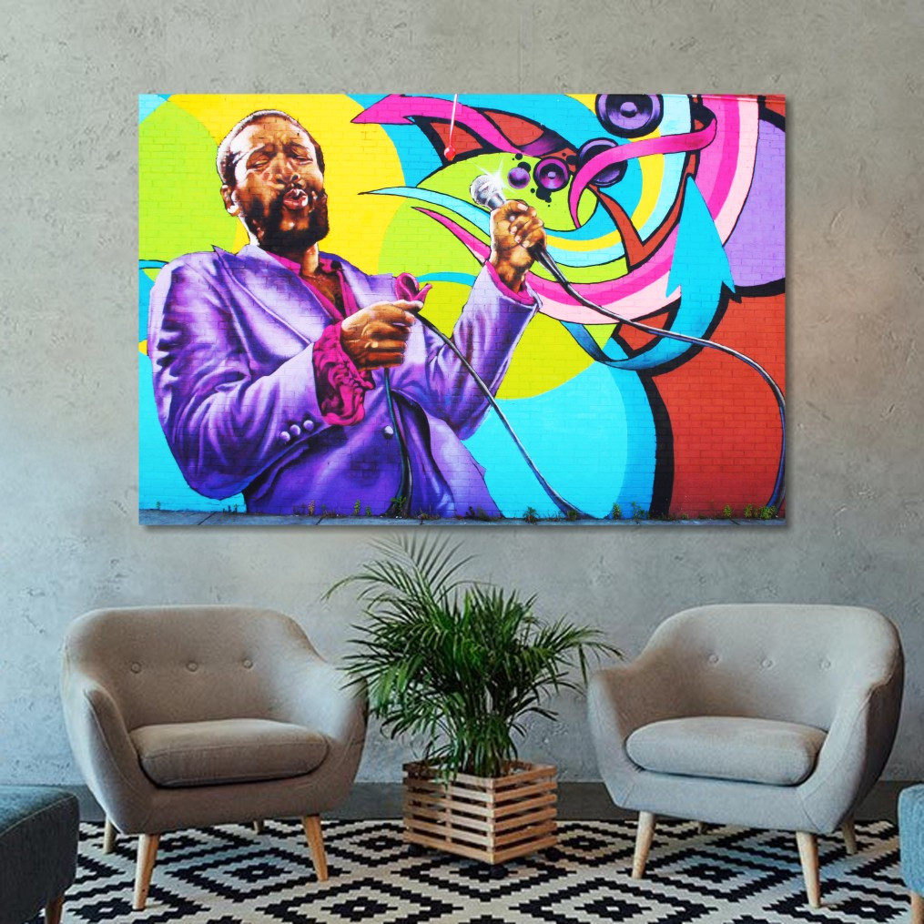 Картина інтер'єрна Марвін Гей, співак, графіті, фото 1