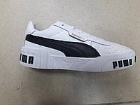 Женские кроссовки Puma Cali кожаные черно-белые