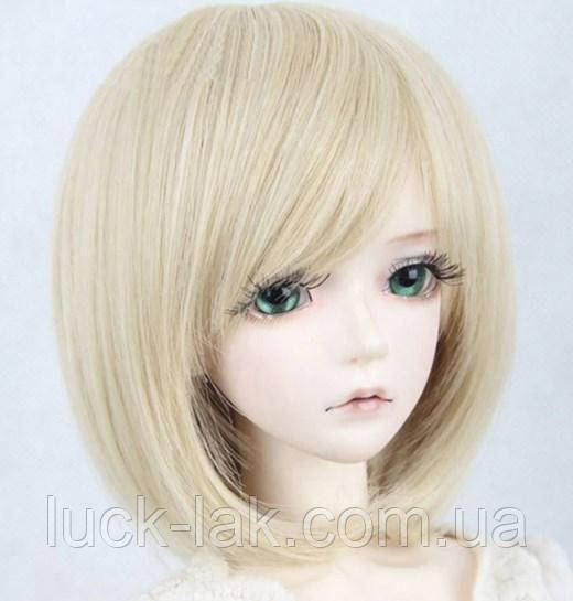 Перука для ляльки 1/3 BJD, каре, блонд, фото 1