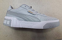 Женские кроссовки Puma Cali кожаные серые