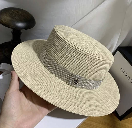 Купить Женская пляжная шляпа со стразами, цена 470 грн — Prom.ua (ID ...