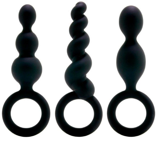 Набір анальних пробок Satisfyer Plugs black (set of 3)