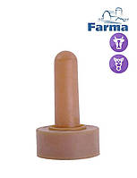 Соска латексна для випоювання телят, до пляшки на 3л та 2 л FARMA