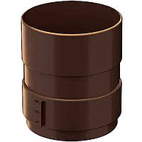 Соединитель трубы Galeco PVC 130/80 з'єднувач труби водостічної SP080-_-MU----А Шоколадно-коричневый