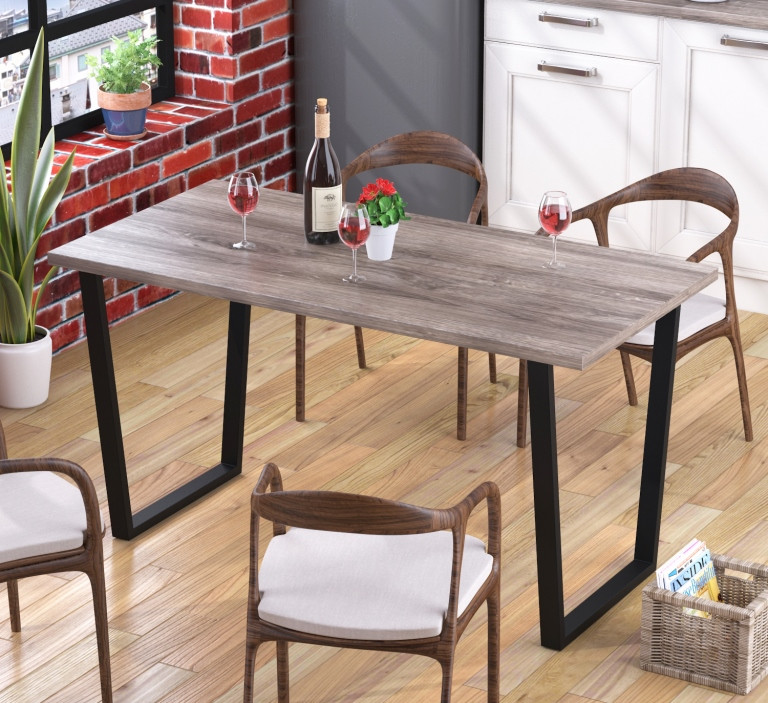 Стіл обідній Трапеція Loft Desing в кольорі Дуб Палена, фото 1