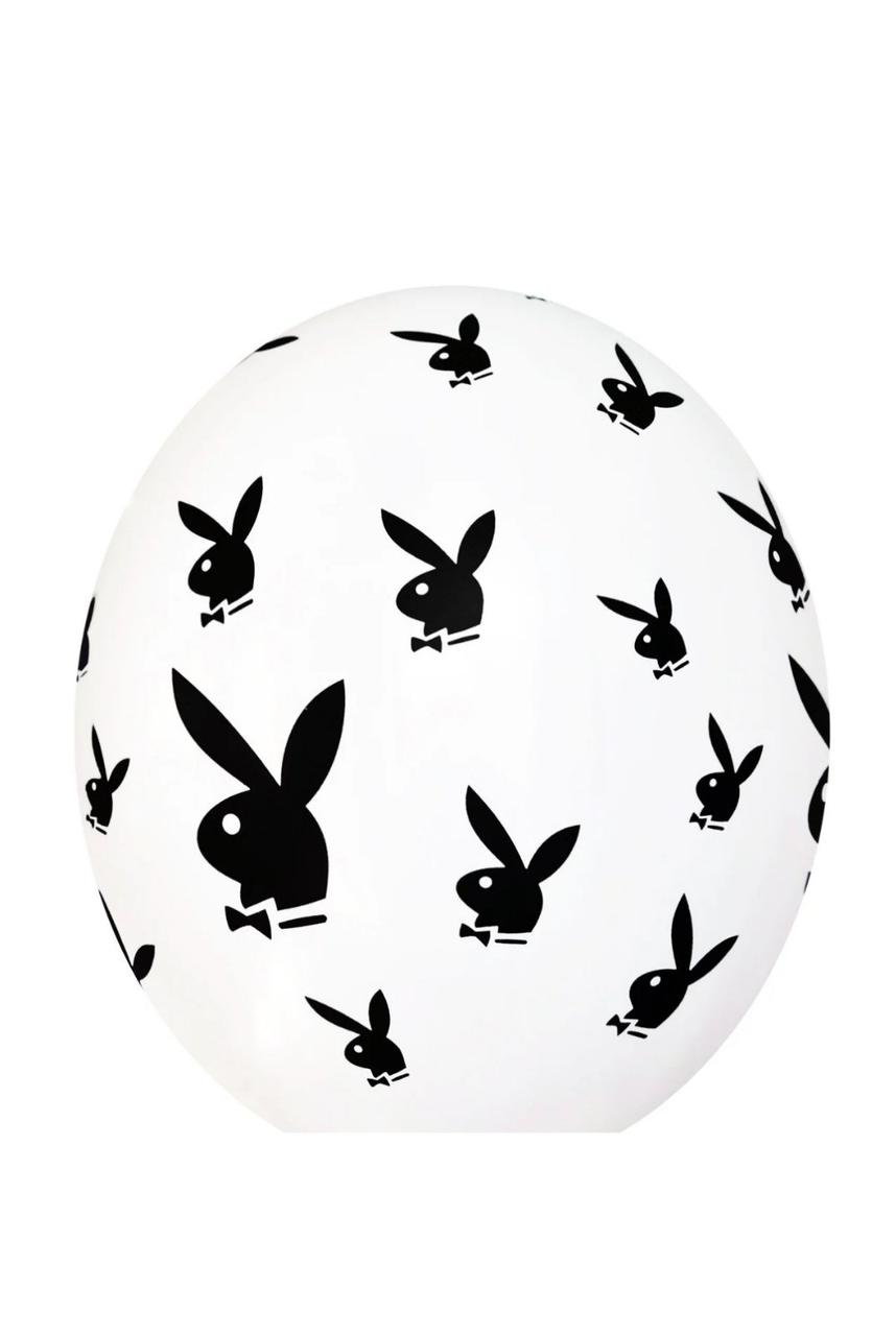 Кулька гелієва 30 см "Playboy/Плейбою на білому" код 07-28