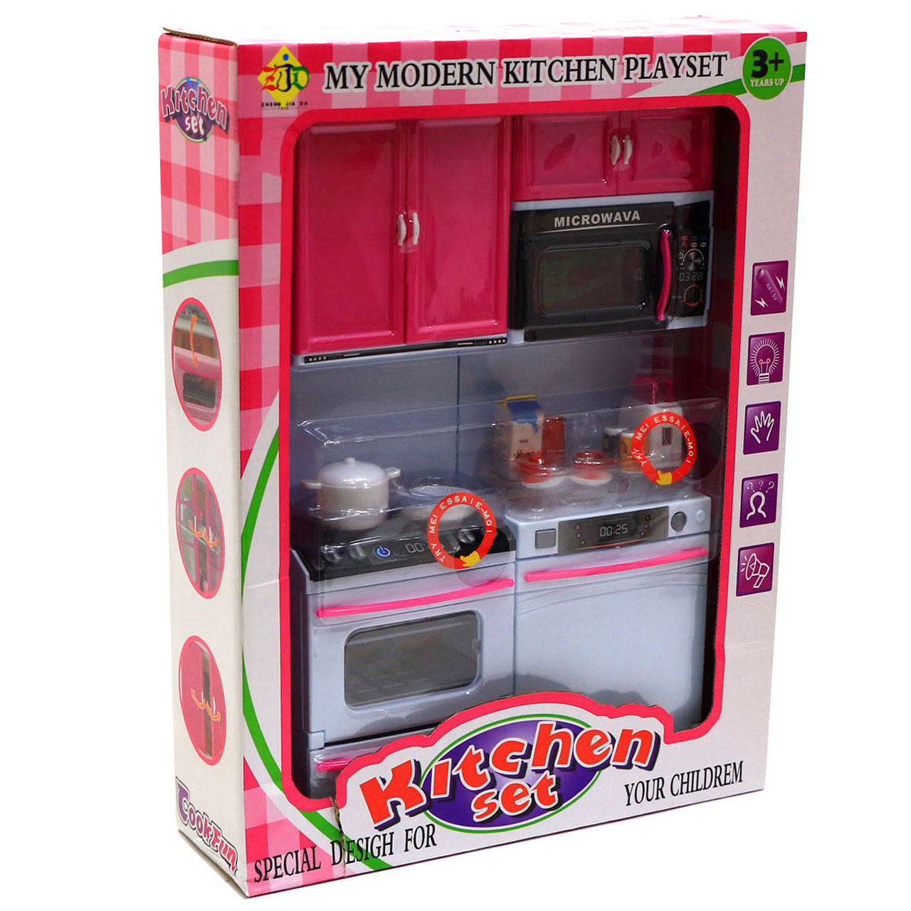 Кухня дитяча для ляльок Kitchen set зі світловими і звуковими ефектами 24х7х32 см (6610-11)