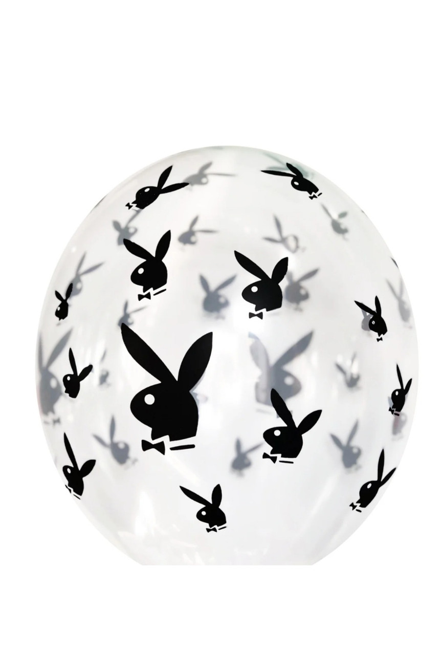 Кулька гелієва 30 см "Playboy/Плейбой на прозорому" код 07-29
