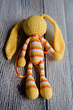 В'язана іграшка "Жовтий Зайчик - довгі вушка", фото 5