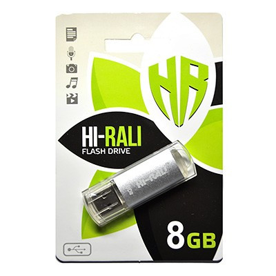 USB 8GB Hi-Rali Rocket Series Silver (HI-8GBVCSL)