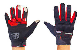 Мотоперчатки MAD BIKER BC-4643 розмір L Black-Red