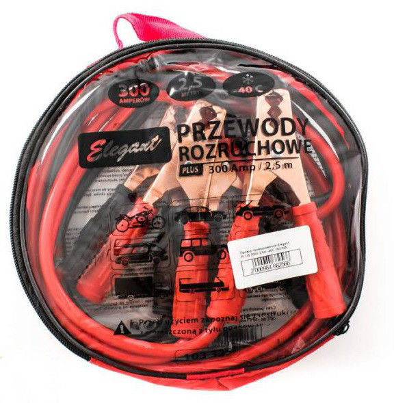Пускові проводу 300А 2,5 м (-40C) ELEGANT PLUS 103 325, фото 1