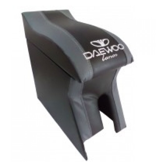Підлокітник Daewoo Lanos чорно-сірий з логотипом (зігнутий), фото 1