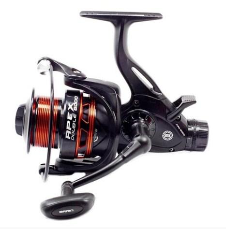 Котушка на карпа Brain Apex Double Baitrunner 5000 6+1BB, якісна коропова котушка з бейтраннером