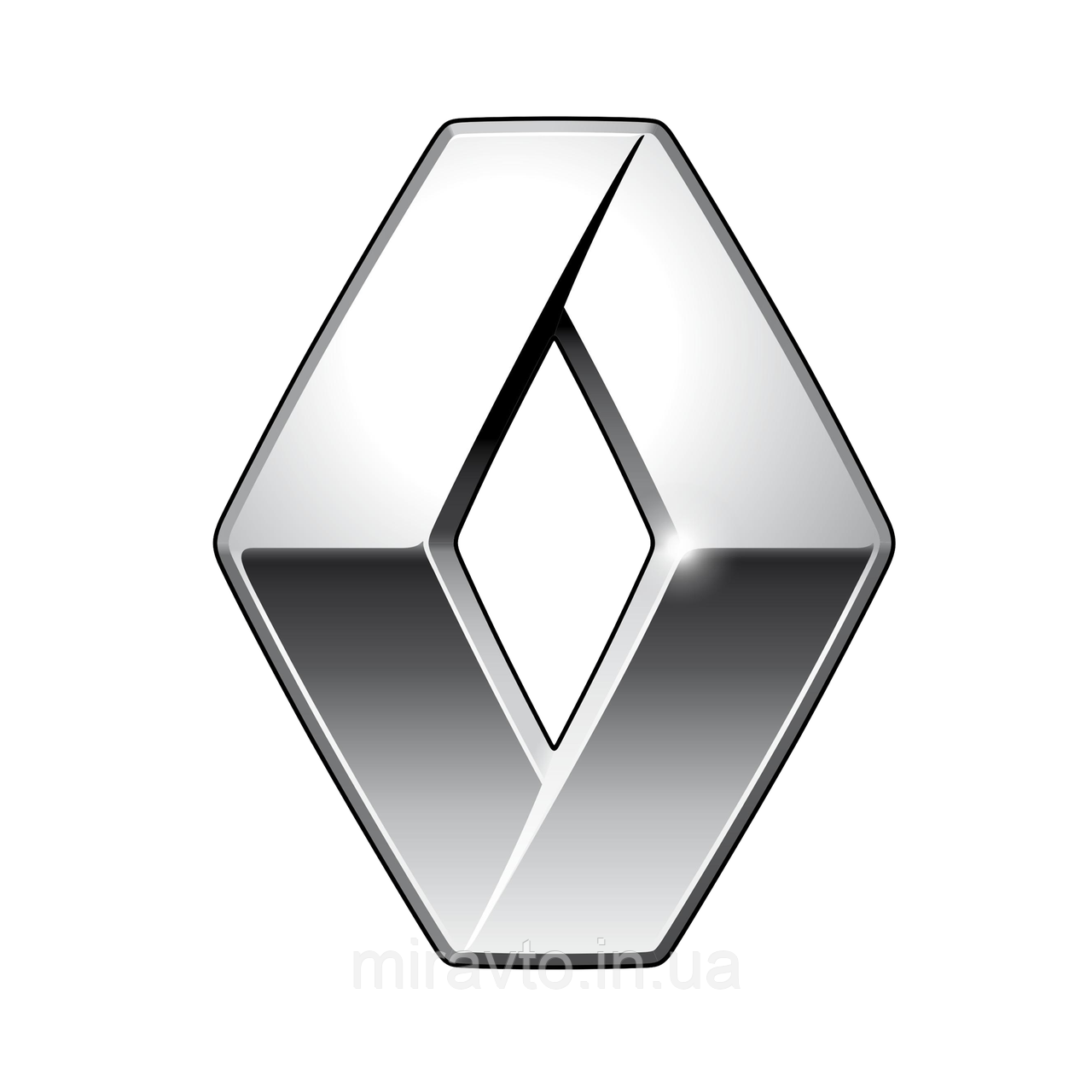 Емблема Renault 3 пукли 70х93мм пластик-хром
