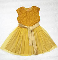Нарядне плаття для дівчинки на ріст 140,146, 152 см,  жовтий