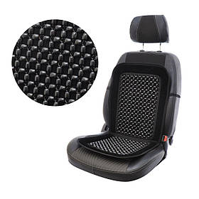 Накидка МАСАЖЕР у авто з дерева 41х89 див. Чорного Кольору на велюре (ELEGANT 100658)