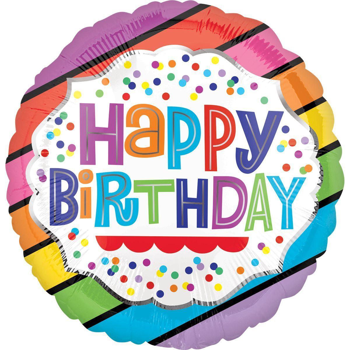 Фольгована куля гелієва з малюнком " Happy Birthday" код 11-57
