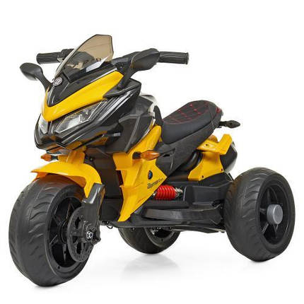 Триколісний дитячий мотоцикл Bambi M 4274EL-7 музика та світло жовтий, фото 1