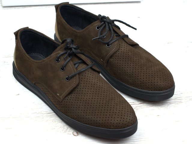 Rosso Avangard Slip-On Brown NUB Perf BS Кроссовки летние коричневые слипоны мужская обувь больших размеров Rosso Avangard Slip-On Brown NUB Perf BS